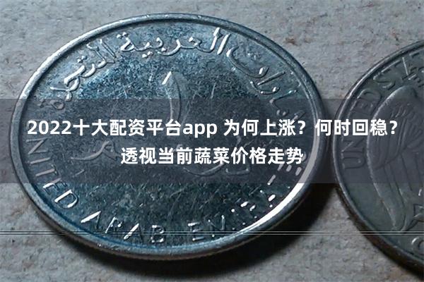 2022十大配资平台app 为何上涨？何时回稳？透视当前蔬菜价格走势
