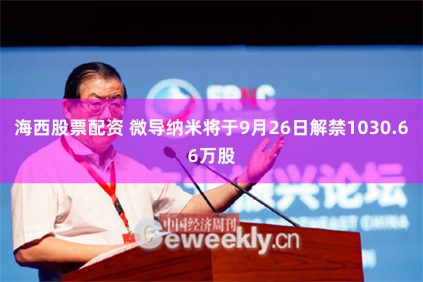 海西股票配资 微导纳米将于9月26日解禁1030.66万股