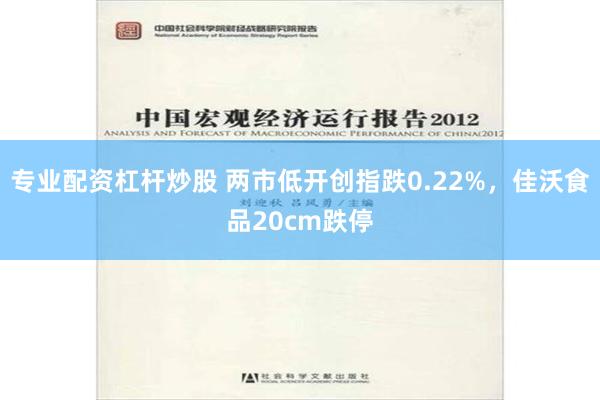 专业配资杠杆炒股 两市低开创指跌0.22%，佳沃食品20cm跌停
