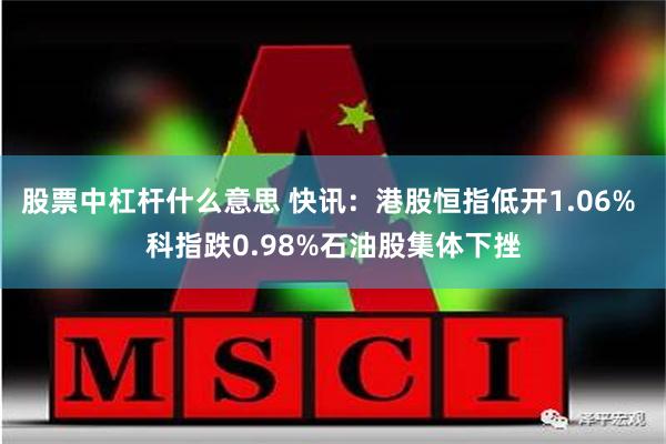 股票中杠杆什么意思 快讯：港股恒指低开1.06% 科指跌0.98%石油股集体下挫