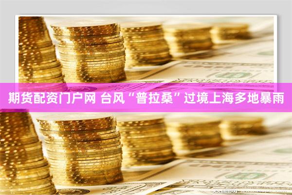 期货配资门户网 台风“普拉桑”过境上海多地暴雨