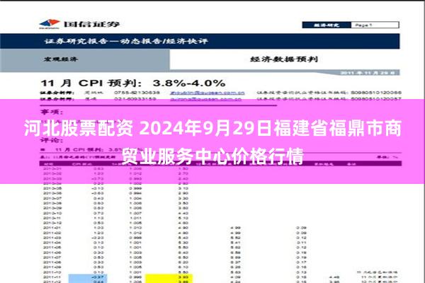 河北股票配资 2024年9月29日福建省福鼎市商贸业服务中心价格行情