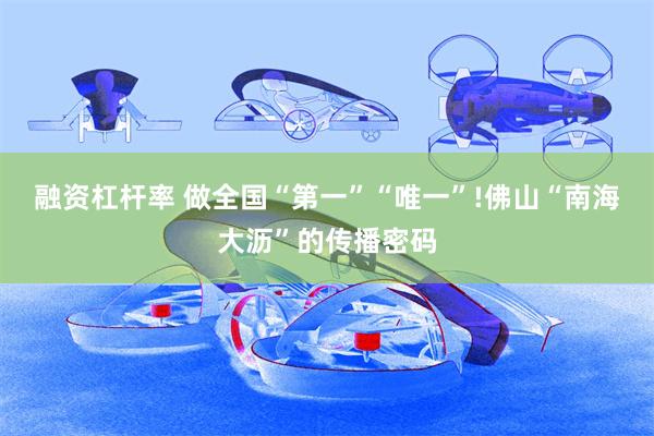 融资杠杆率 做全国“第一”“唯一”!佛山“南海大沥”的传播密码