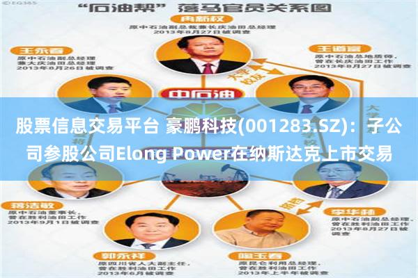 股票信息交易平台 豪鹏科技(001283.SZ)：子公司参股公司Elong Power在纳斯达克上市交易