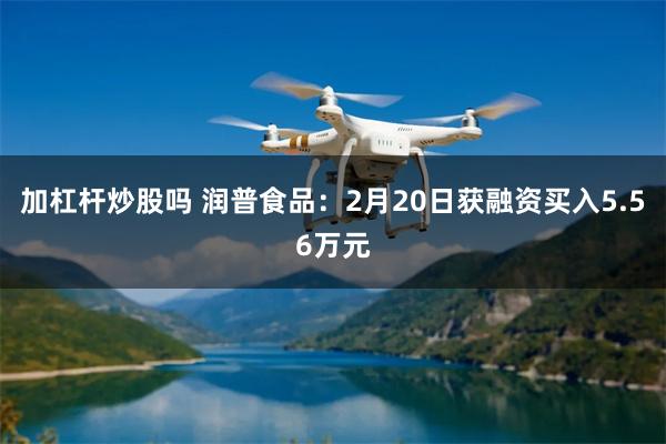 加杠杆炒股吗 润普食品：2月20日获融资买入5.56万元