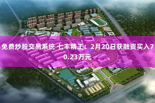 免费炒股交易系统 七丰精工：2月20日获融资买入70.23万元
