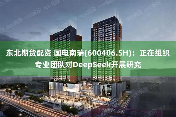 东北期货配资 国电南瑞(600406.SH)：正在组织专业团队对DeepSeek开展研究