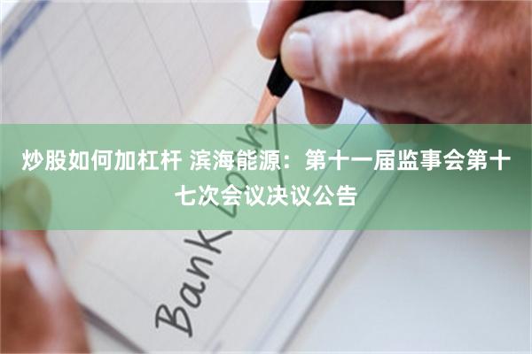 炒股如何加杠杆 滨海能源：第十一届监事会第十七次会议决议公告