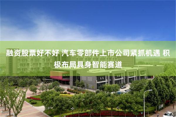 融资股票好不好 汽车零部件上市公司紧抓机遇 积极布局具身智能赛道