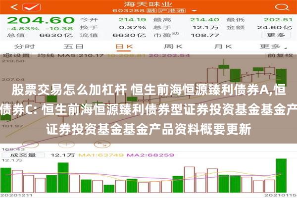 股票交易怎么加杠杆 恒生前海恒源臻利债券A,恒生前海恒源臻利债券C: 恒生前海恒源臻利债券型证券投资基金基金产品资料概要更新