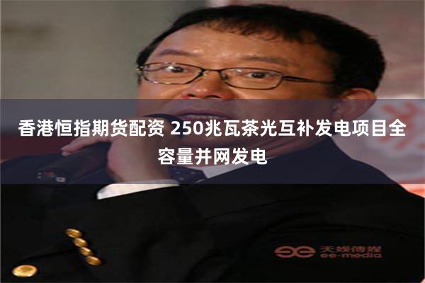 香港恒指期货配资 250兆瓦茶光互补发电项目全容量并网发电