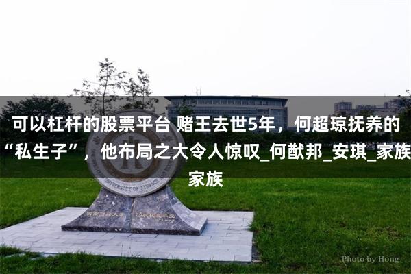 可以杠杆的股票平台 赌王去世5年，何超琼抚养的“私生子”，他布局之大令人惊叹_何猷邦_安琪_家族
