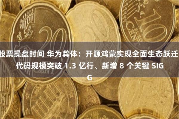 股票操盘时间 华为龚体：开源鸿蒙实现全面生态跃迁，代码规模突破 1.3 亿行、新增 8 个关键 SIG