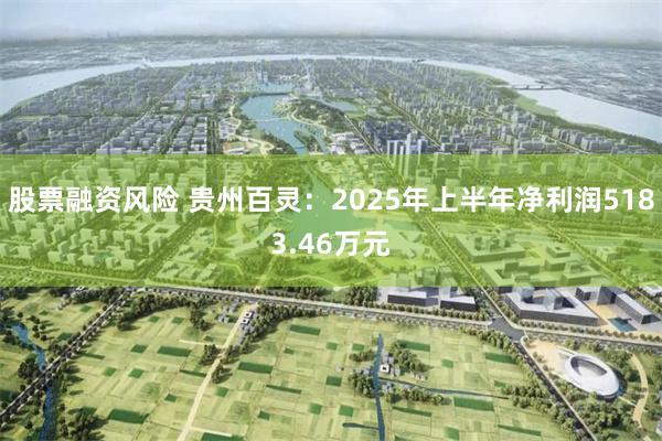 股票融资风险 贵州百灵：2025年上半年净利润5183.46万元
